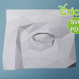 PaperCraft David&#39;s Eye SVG, PDF + For Cricut Use Papercraft, Cricut Paper Craft Davids Nose, Pdf Template, 3D Wall sculpture