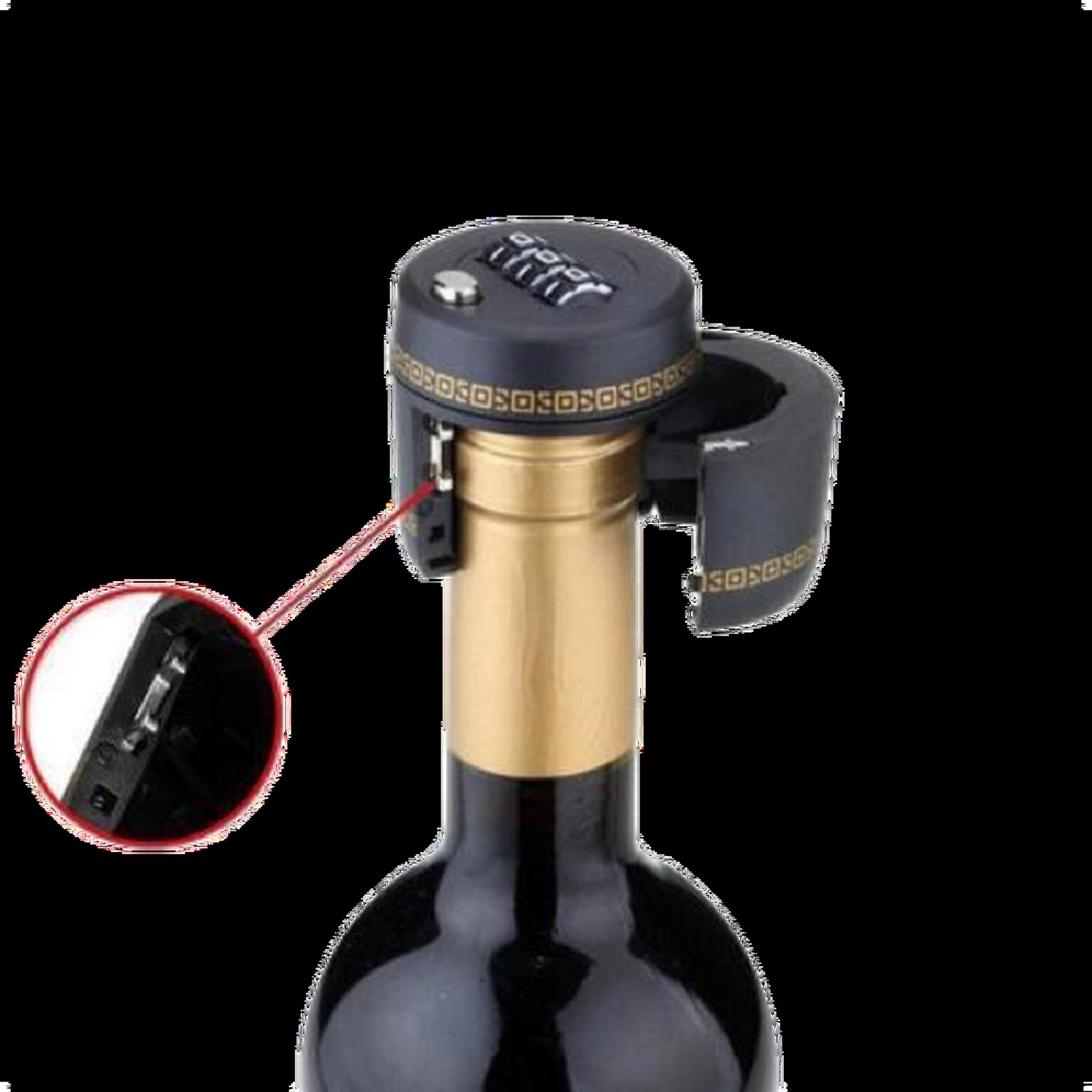 3dial Wine Bottle Cap Lock Set Own Password Easy to Save and Protect