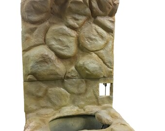 Waterfall Fountain Custom Made Size Rock Outcropping with a Recirculating Water Feature - Escape Room Prop