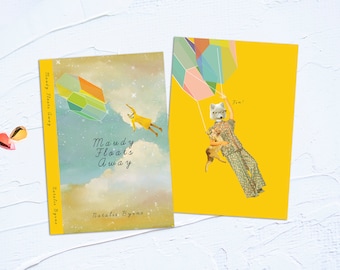 Maudy Floats Away Mini Comic Zine Geometric Fox Rainbows