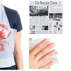 Oasis Supply - 25 Disposable Crab Bibs, NEwspaper Placemats, & Moist Towelettes for Crawfish Boil, Seafood Fest, or Crab Bakes
