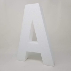 Letras, números y símbolos de espuma EPS lisa de 30 cm de alto, independientes, para bodas, pasteles, manualidades y mucho más.