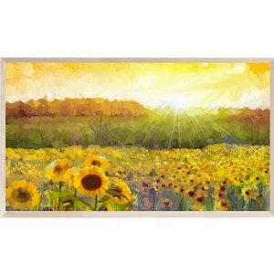 Sunflower Field Frame TV Art, Samsung Frame TV Art Field of Sunflowers, Sunflowers Digital TV Art, Sunflowers Digital Tv Download