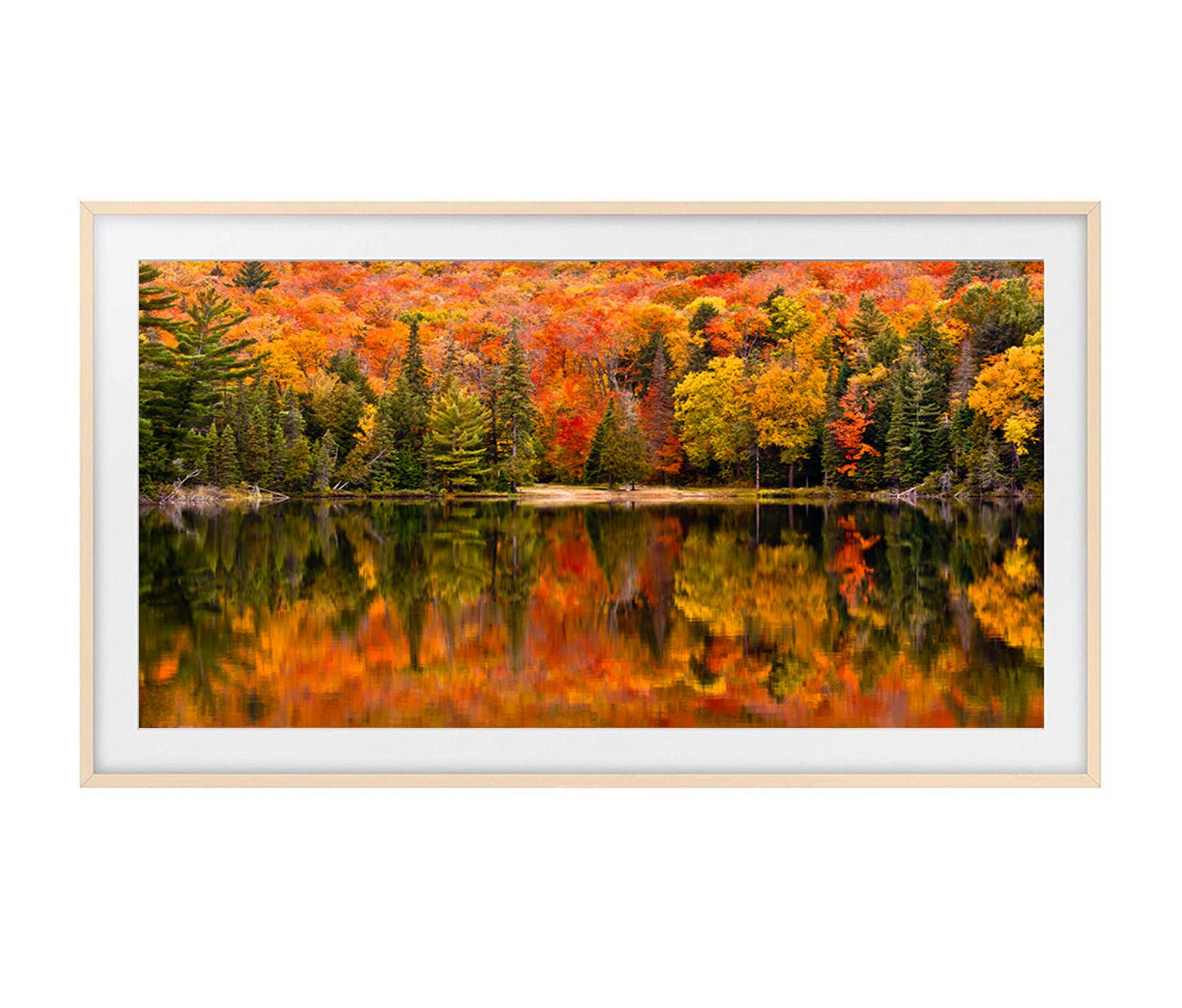 Frame TV Art Autumn Picturesque Fall Foliage & Reflection - Etsy