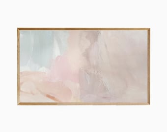 Samsung Frame TV Art Abstract, abstracte kunst in gedempte pastelkleuren, Samsung Frame TV artwork, Frame TV downloaden, digitale kunst, abstracte kunst, 16:9