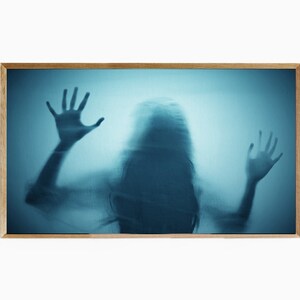 Samsung Frame TV Art Halloween Horror, Creepy Body in Window, 4k Frame TV Art Halloween, 4k TV Frame Art Halloween, Creepy Body, Horror Art
