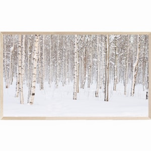 Wintery White Birches Texture Art - Made By Barb - plaster art