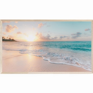 Samsung Frame TV Art Beach, Frame TV Art Summer, Frame TV Art Tropical Beach, Summer Tv Art, Sunset Tv Art, Coastal Tv Art, Beach Tv Art