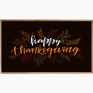 Samsung Frame TV Art Happy Thanksgiving