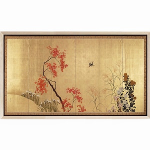 Samsung Frame TV Art Asian Decor, Samsung Frame TV Art Asia, Frame TV Art 4K Asian, Vintage Asian Art 4K, Antique Oriental Decorative Panels