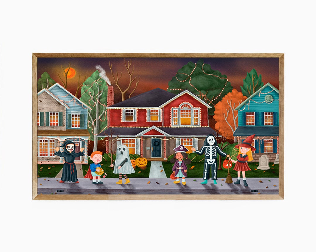 Samsung Frame TV Art Halloween, 4k Frame TV Art Halloween, 4k TV Frame