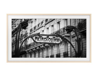 Paris Frame TV Art, Black and White Photograph of Paris for the Samsung Frame TV
