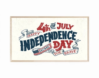 Happy 4th of July Frame TV Art, Independence Day TV Art, Samsung Frame TV Art 4th of July, 4th of July Tv Art, 4th of July Digital Download