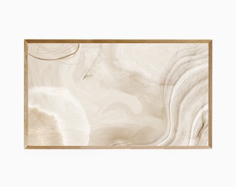 Samsung Frame TV Art Abstract Neutral Tones, Frame TV Artwork, Abstract Art for Frame, Frame TV Art 4K, Neutral Decor, 4K Abstract Art, 16:9