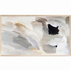 Samsung Frame TV Abstract Neutral Tones, Frame TV Artwork Neutral Tones & Black Accent, Frame TV Digital Download, Abstract Neutral Decor