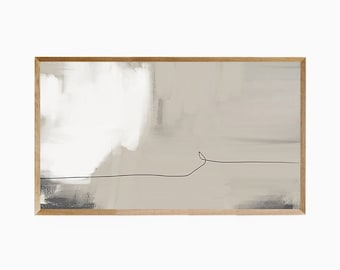 Samsung Frame TV Art Abstract Neutral Tones, Frame TV Artwork, Abstract Art for Frame, Frame TV Art 4K, Neutral Decor, 4K Abstract Art, 16:9