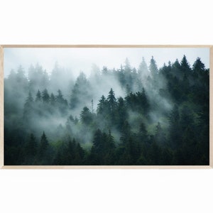 Samsung Frame TV Art Winter Trees, Frame TV Art Trees in Mist, TV Art Winter Photo of Trees, Frame tv Art Winter Landscape, Forest in Mist