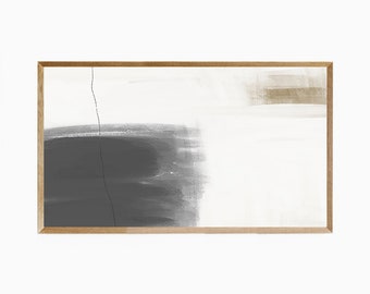 Samsung Frame TV Art Abstract Neutral Tones, Frame TV Artwork, Abstract Art for Frame, Frame TV Art 4K, Neutral Decor, 4K Abstract Art, 16:9