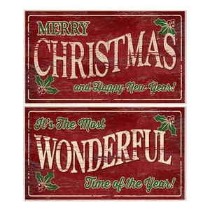Samsung Frame TV Art, Vintage Farmhouse Christmas Signs, Frame TV Art Rustic Christmas Sign in Vintage Style, Rustic Christmas Frame TV Art