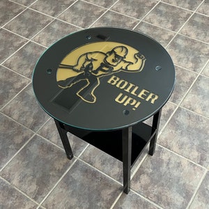 Purdue Boilermaker Metal Table - Coffee Table - End Table - Sports Team