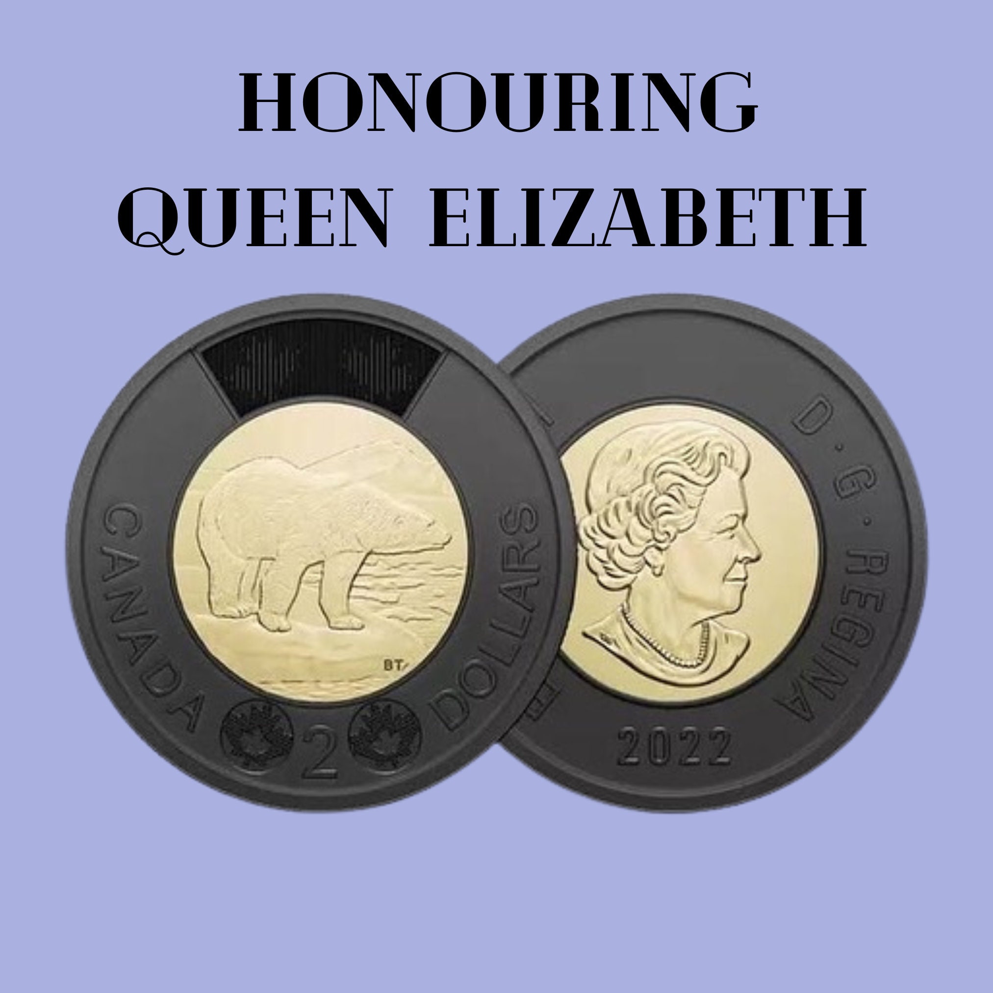 PCGS MS65 2022 カナダ $2 ブラックリング クイーン エリザベス 2022 CANADA 2 DOLLARS QUEEN ELIZABETH II BLACK RING