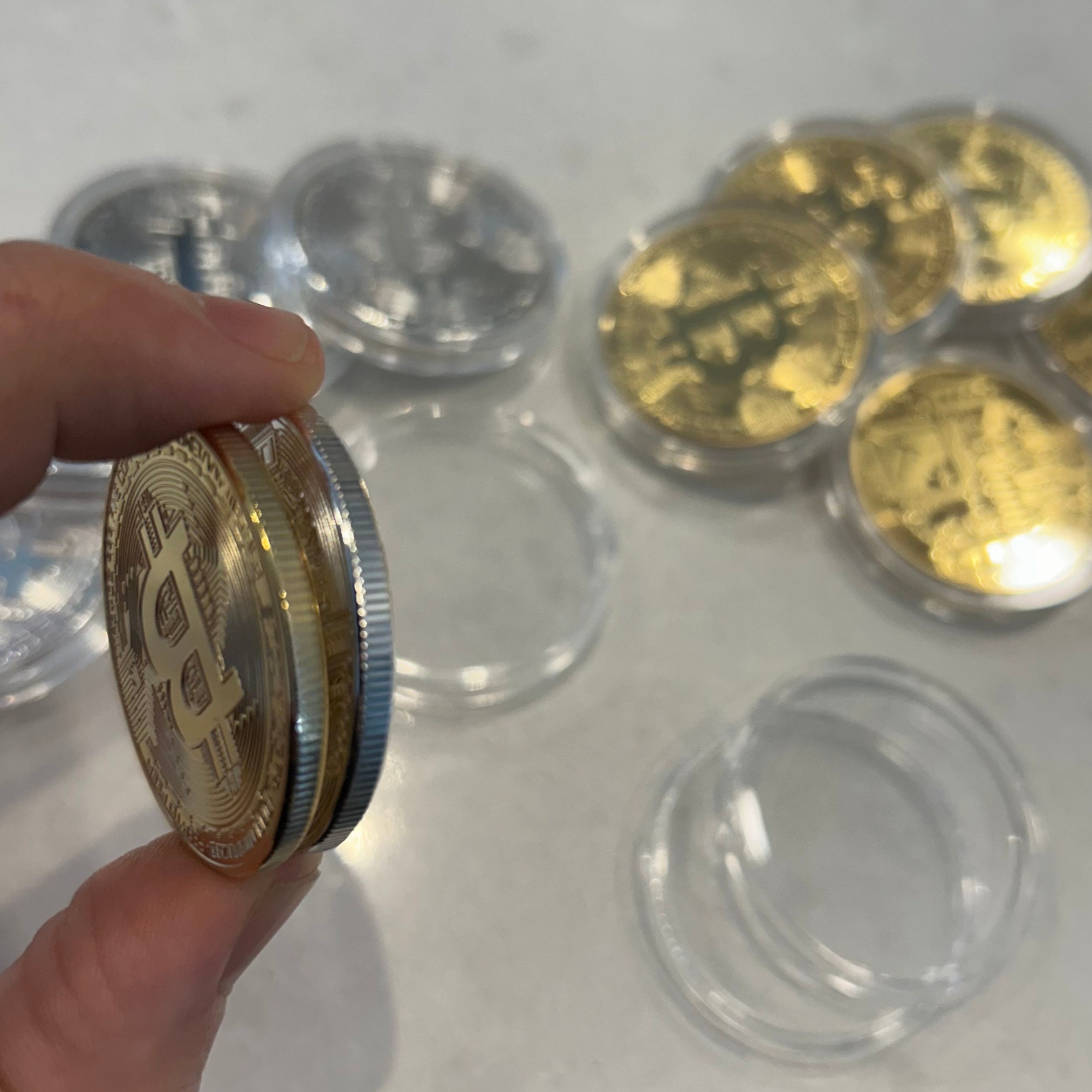 The Great Bitcoin Bitcoin Physical Coins - Set Of 10 Silver Plated  Collectible Coins - Great For Crypto Fans & Collectors Casascius Physical  Bitcoins