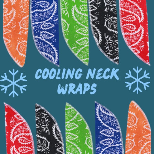 Cooling Neck Scarf Water Activated Cooling Cold Crystals Reusable Headband Dog Collar Bandana Wrap Hair Head Band Spring Outdoor Rave Tie