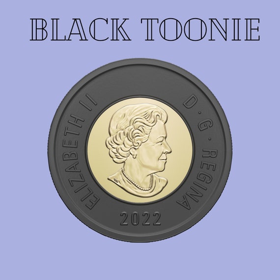 2022 Canada Honouring Queen Elizabeth Black Ring Toonie Coin