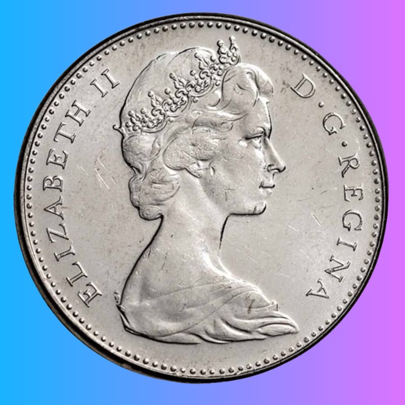 1967 Canada Nickel 5 Cents Rabbit Coin BU, Canadian Vintage Circulation ...