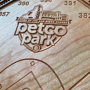 Petco Park Baseball Cribbage Board, San Diego Padres, Gift, Easter, Baseball, Spring Training, Father&#39;s Day, Mother&#39;s Day, mom, dad, gift