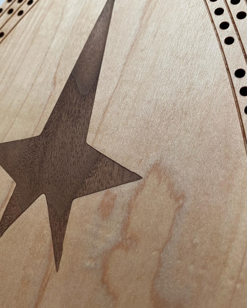 Star Trek Cribbage Board: Maple & Walnut Starfleet Insignia, Birthday ...