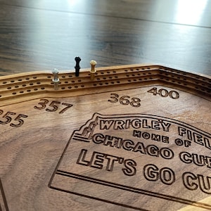 Wrigley Field Baseball Stadium Cribbage, Chicago Cubs, Mother&#39;s Day, Father’s Day, Birthday, Anniversary, Gift, mom, dad, Christmas