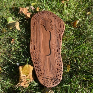 Golf Hole Cribbage Board, Custom, Handmade, Hardwood, Great Gift, Birthday, Christmas, Anniversary, Mother&#39;s Day, Father&#39;s Day, Mom, Dad
