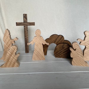 Easter nativity scene, Resurrection Scene, Christian decor, Easter, Jesus is Risen, Easter gift, Happy Easter