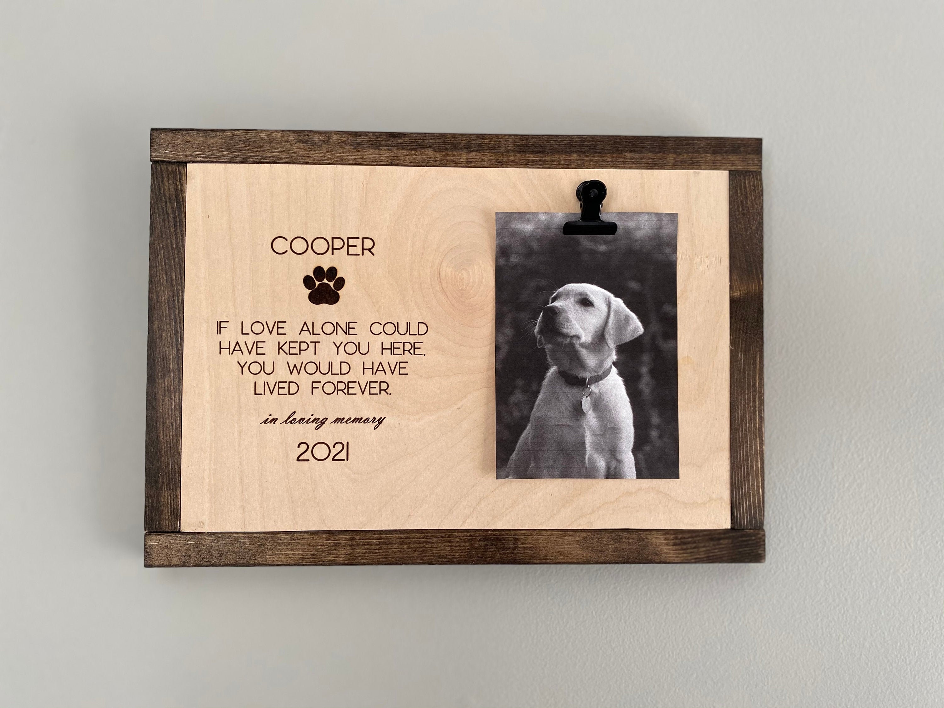 Personalized Pet Memorial Frame Etsy