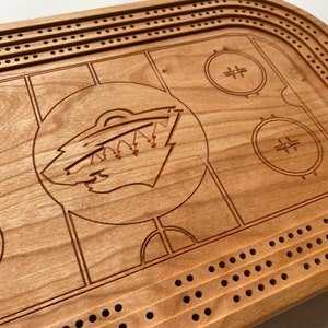 Cribbage Board, Hockey Rink, Customizable, Stadium Style, College, Custom, Father’s Day, Birthday, Gift, Mother&#39;s Day, Christmas, hockey