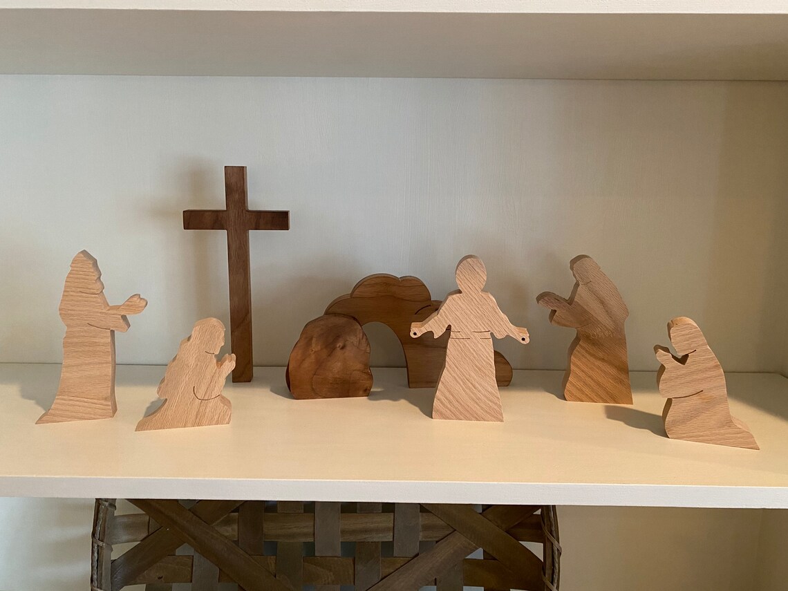 Easter Nativity Scene Resurrection Scene Christian Decor Etsy