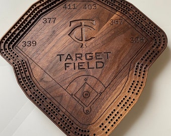 Target Field Cribbage Stadium Style Baseball, Minnesota Twins, Father’s Day, Birthday, Anniversary, Mother's Day, Gift, mom, dad, Christmas