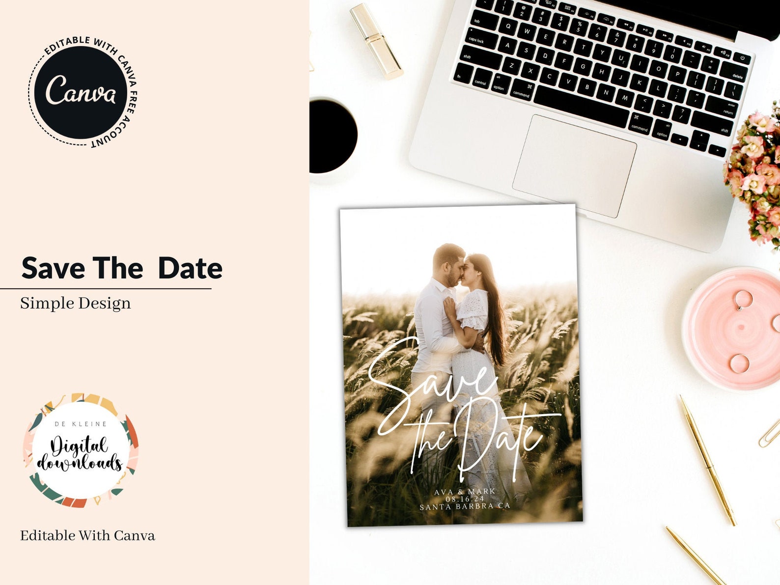 save-the-date-canva-template-custom-printable-save-the-date-etsy