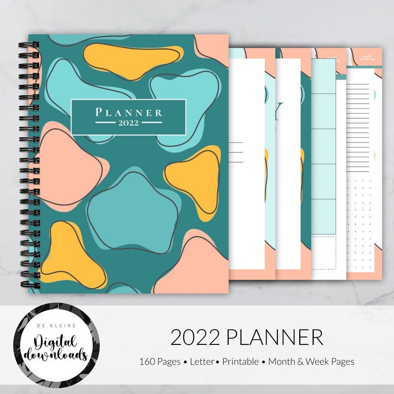 2022 PRINTABLE PLANNER 2022 Planner 2022 Year Planner Etsy Canada