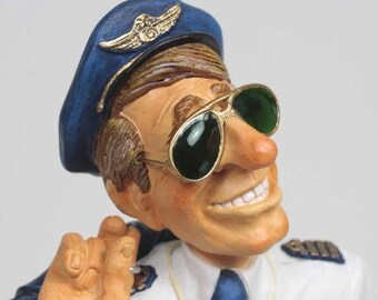 The Pilot Statue Sculpture, The captain Pilot Sculpture figurine Handmade
