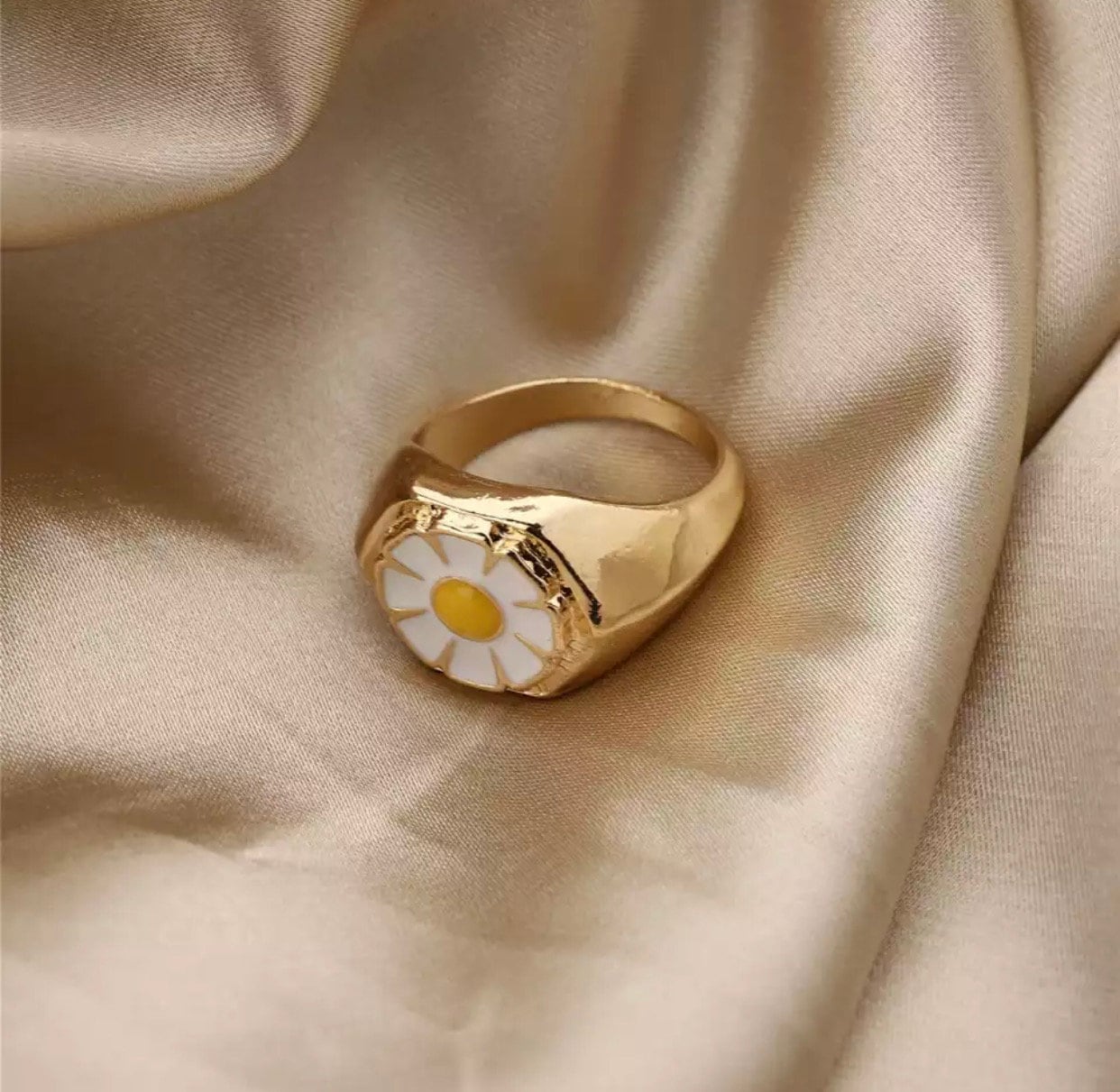 NEW Y2k rings Cute 24k Gold plated Enamel Statement Rings Etsy