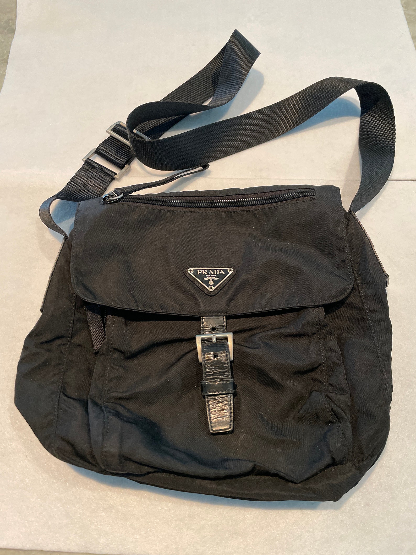 Vintage PRADA Tessuto Nylon Messenger BAG Etsy