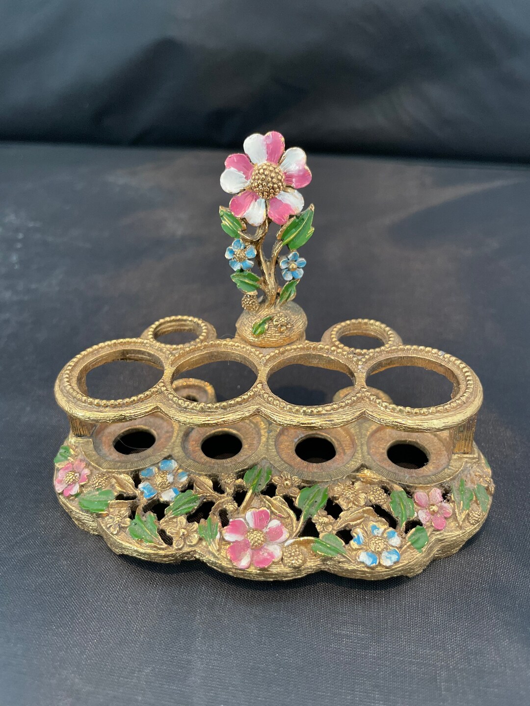 RARE MATSON Enameled Lipstick Holder W/ Dogwood Flower Detail Etsy
