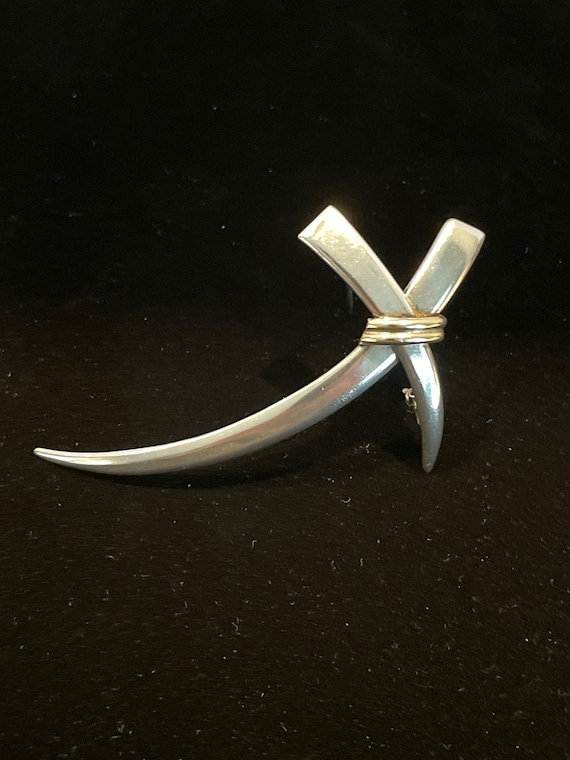 Vintage Mexico Sterling Two Tone Cross