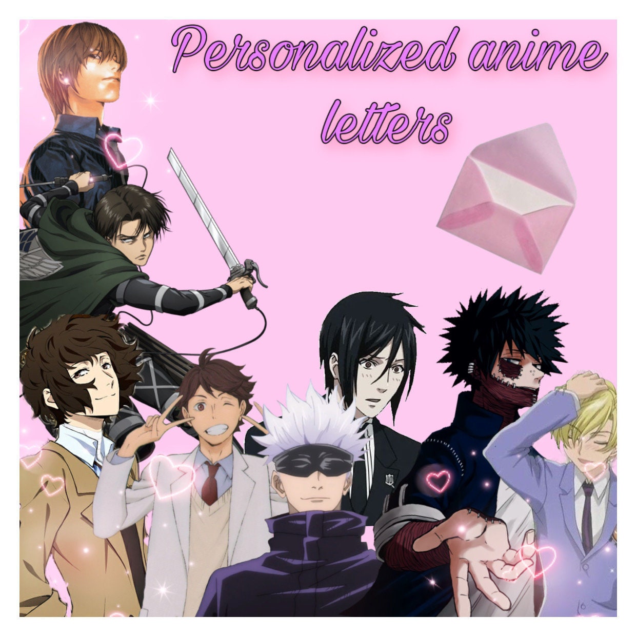 Personalised Anime Letters | Etsy