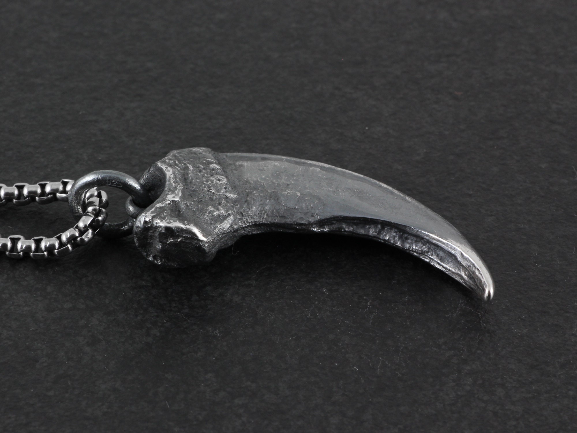 Silver bear claw necklace sale