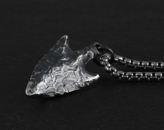 Arrowhead Necklace - Sterling Silver Arrowhead Pendant - Silver Arrowhead Necklace