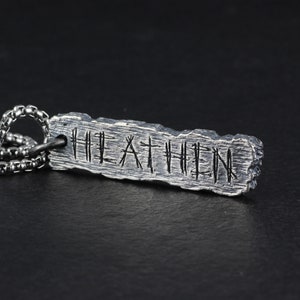 Heathen Pendant - Pillory Board - Sterling Silver Heathen Sign Pendant ...