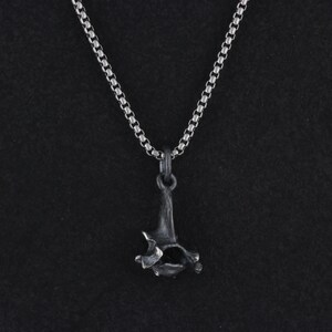 Vertebra Necklace Sterling Silver Squirrel Vertebra Pendant Silver Bone Pendant image 8